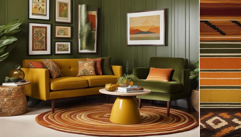 1970s interior style living room