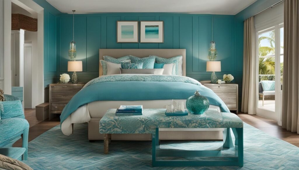 Aquatic blues in interior design