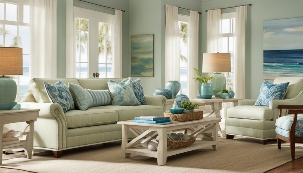 Coastal Living Room Fabric Details