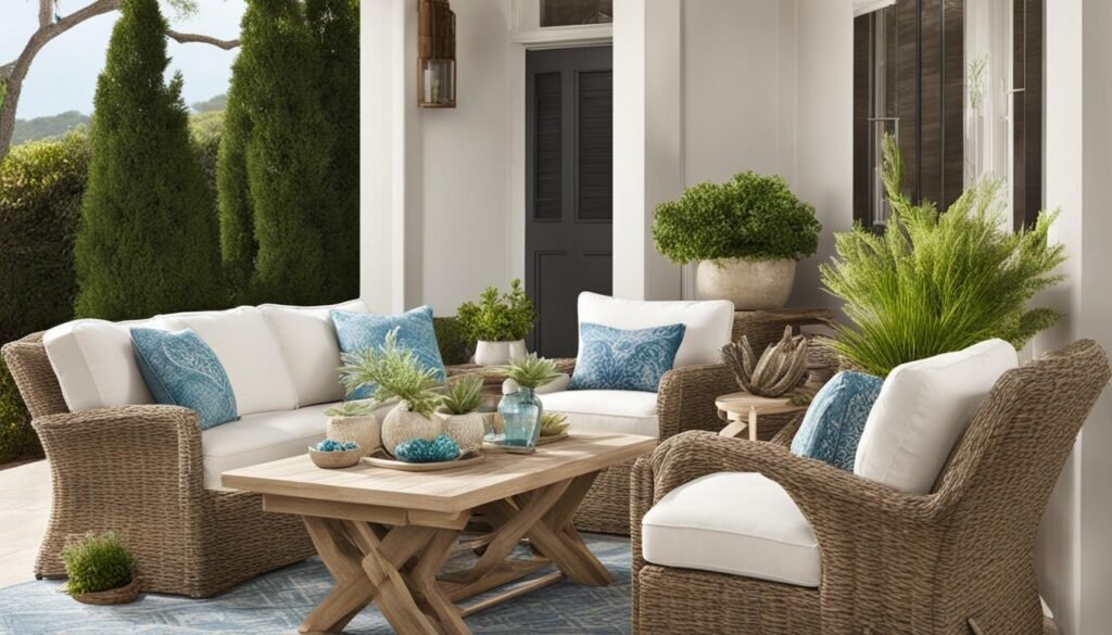 Coastal Style Outdoor Living Space