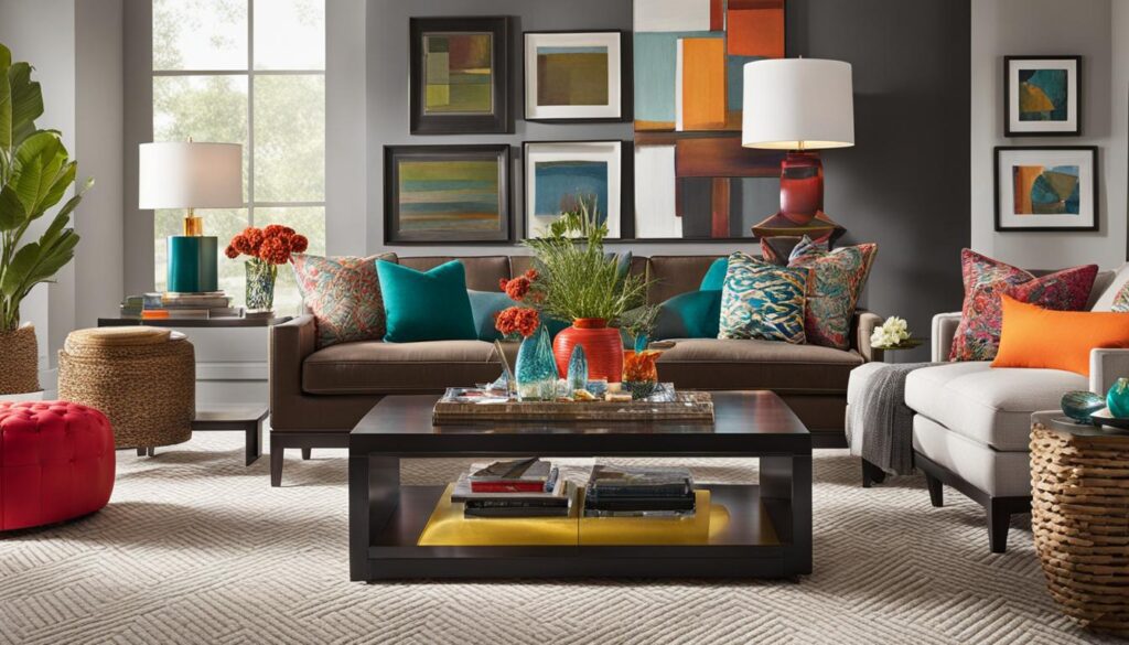 Colorful decor ideas with accessories