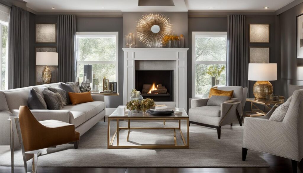 Contemporary twist on tradition in living room