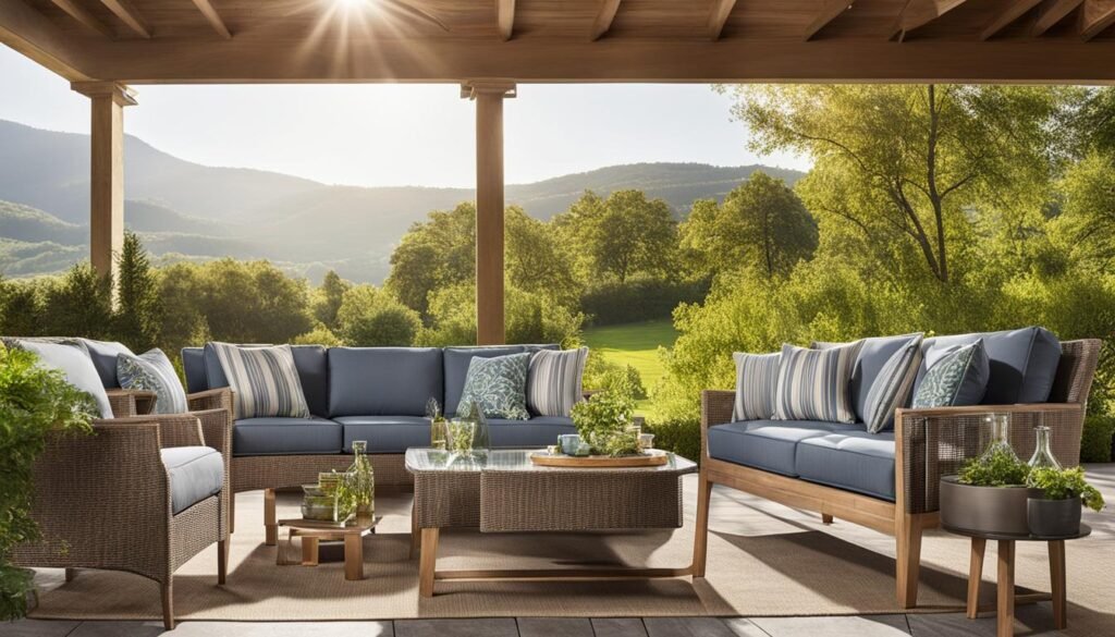 Durable fabric patio furniture