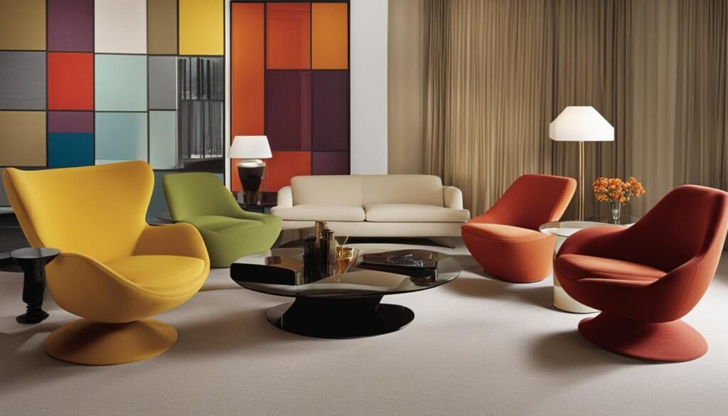 Evolution of furniture styles by decade