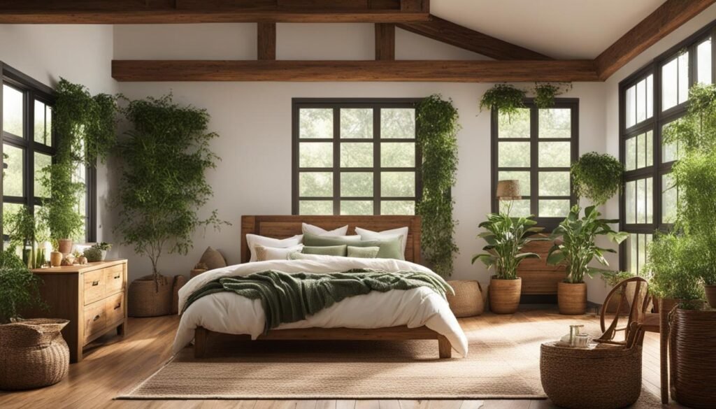 Farmhouse Bedroom Design with Natural Elements