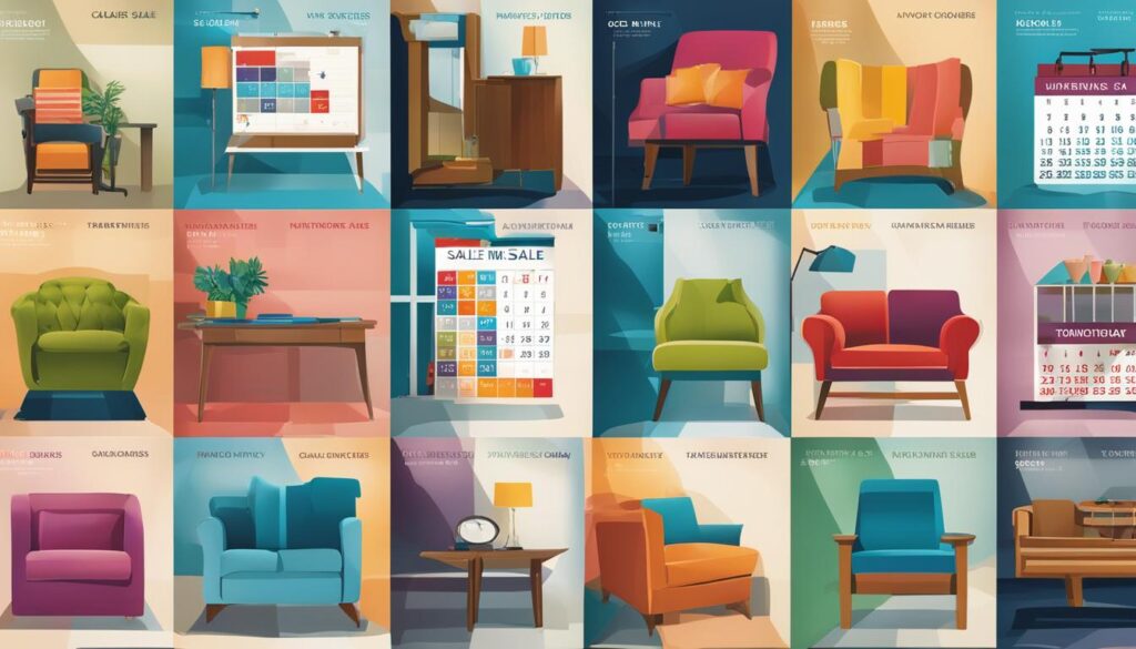 Furniture sale calendar
