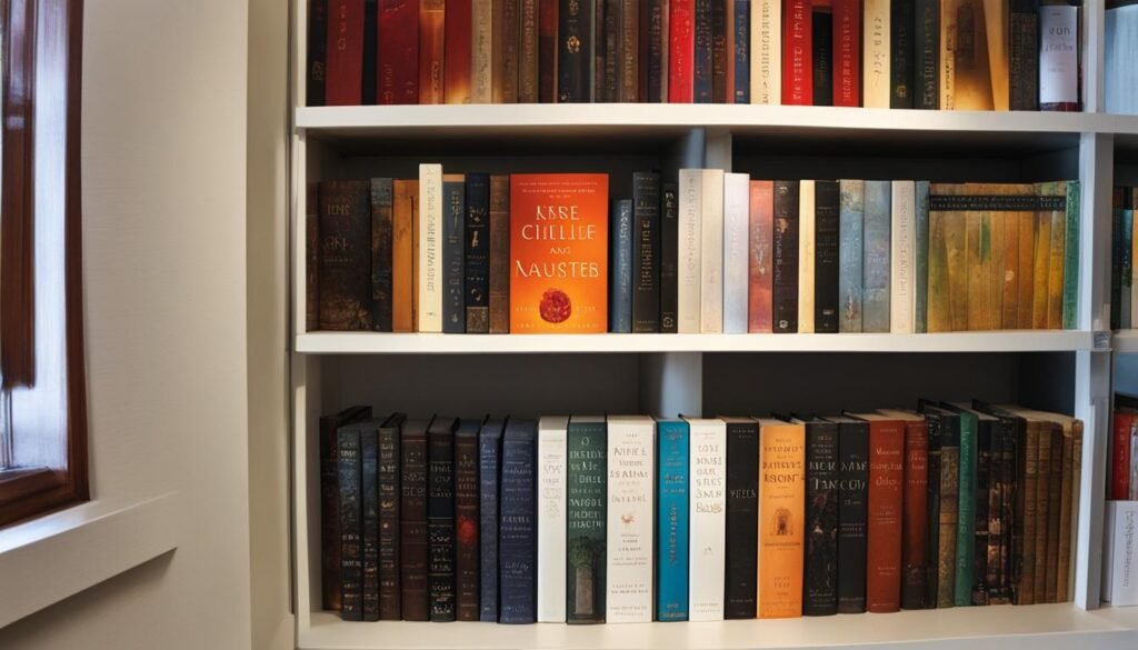 Genre-based book sorting on shelves