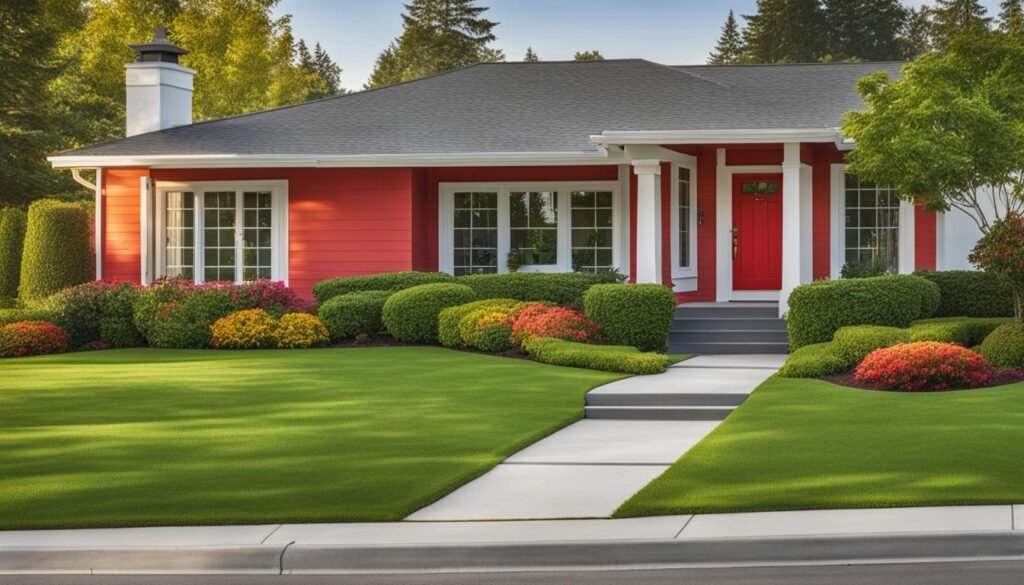 House with improved exterior curb appeal