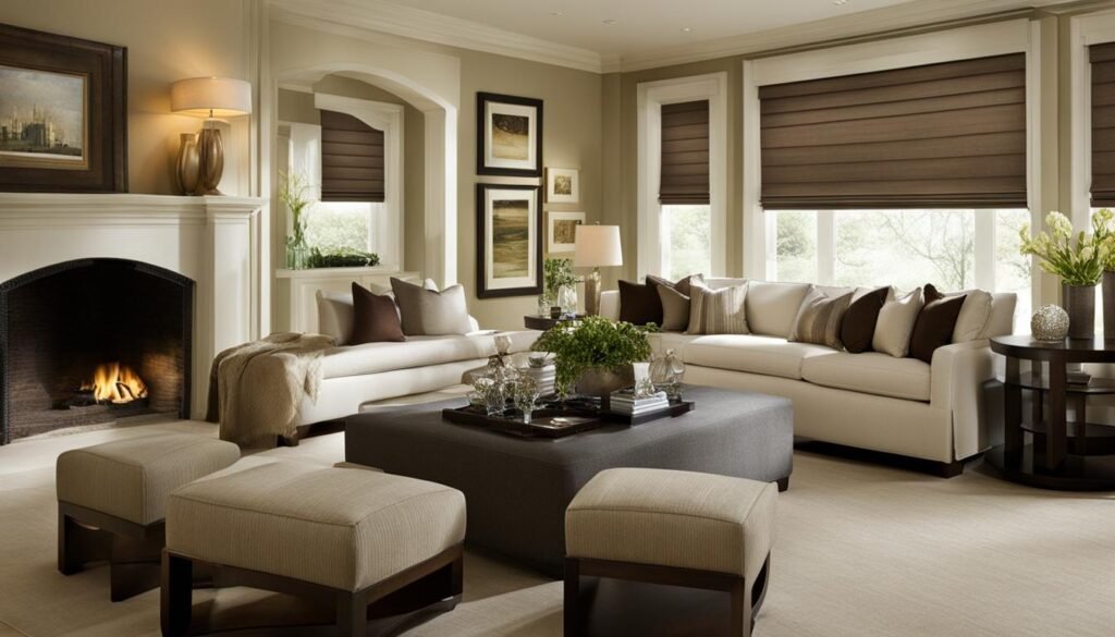 Interior Roman shades