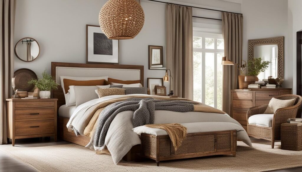 Layered Textures in Modern Country Bedroom