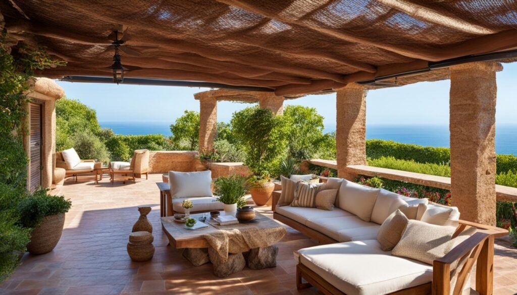 Mediterranean indoor-outdoor living space