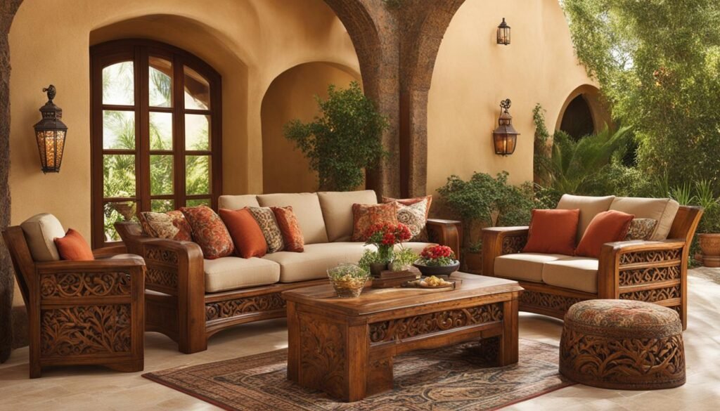Mediterranean wooden furniture