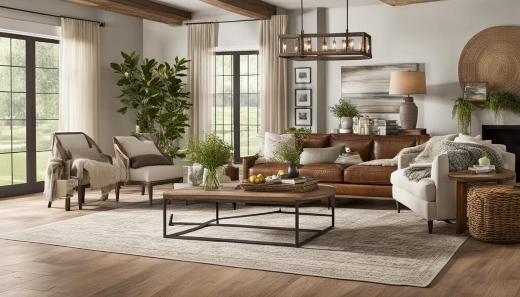 Modern Farmhouse Design Interior with Rug