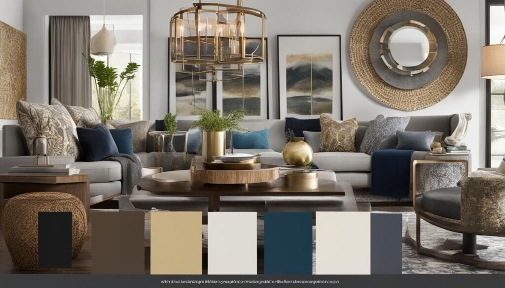 Mood boards showcasing the creative design process