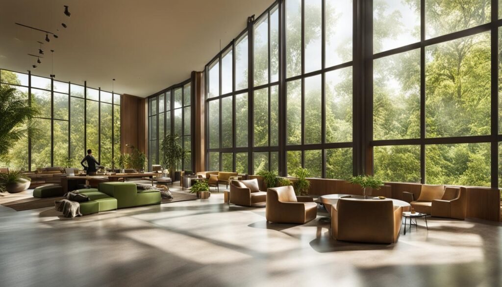 Natural lighting in green building design