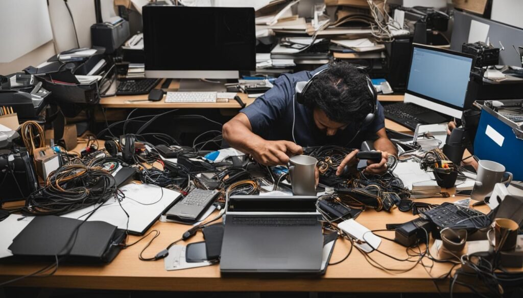 Office organization ideas for managing equipment and cables