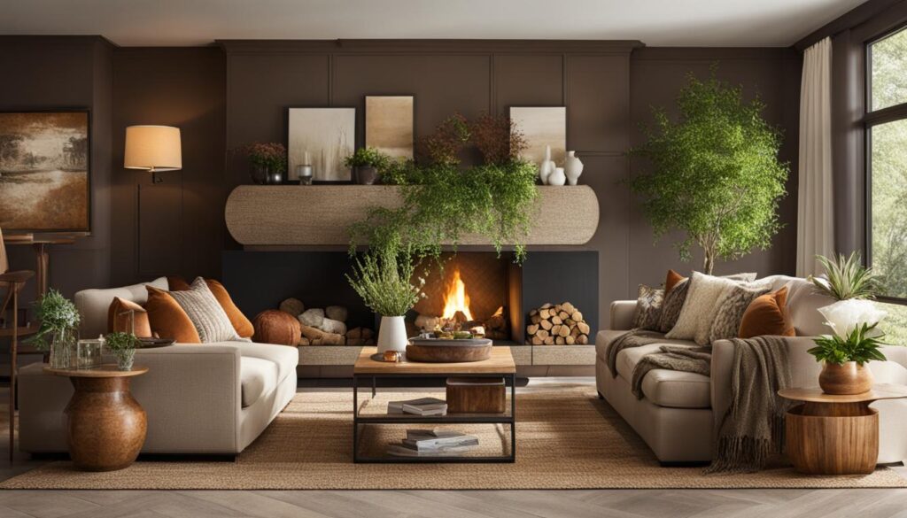 Restful contemporary interiors with warm palettes
