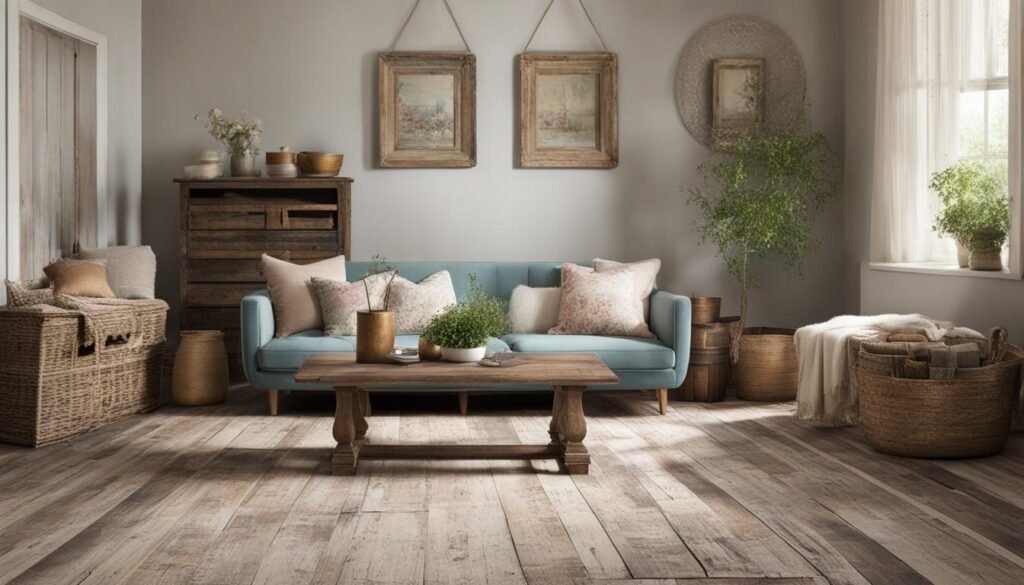 Shabby Chic style flooring accents
