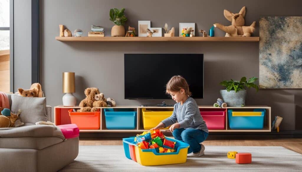 Smart toy storage in shared spaces