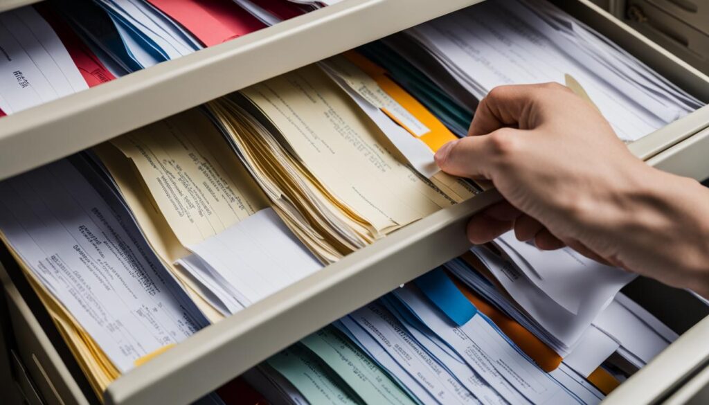 Storing paperwork efficiently