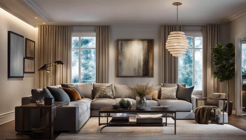Stylish living room lighting design