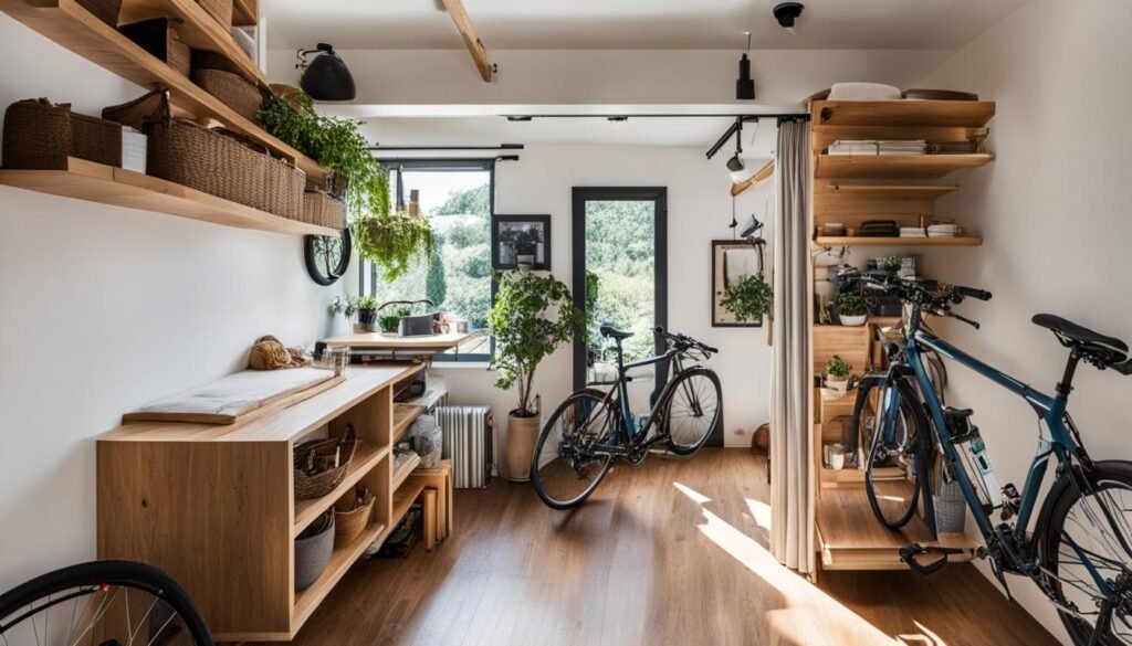 Tiny house vertical storage solutions