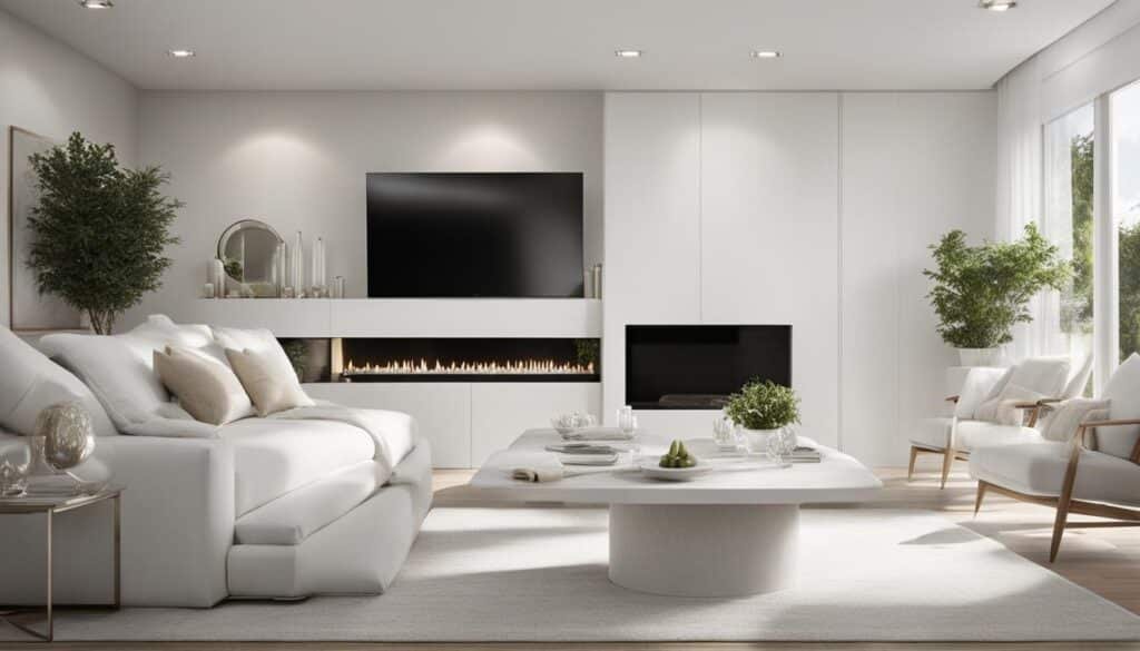 all-white home interior