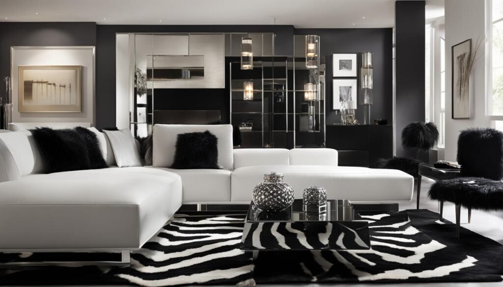 black and white house interior design