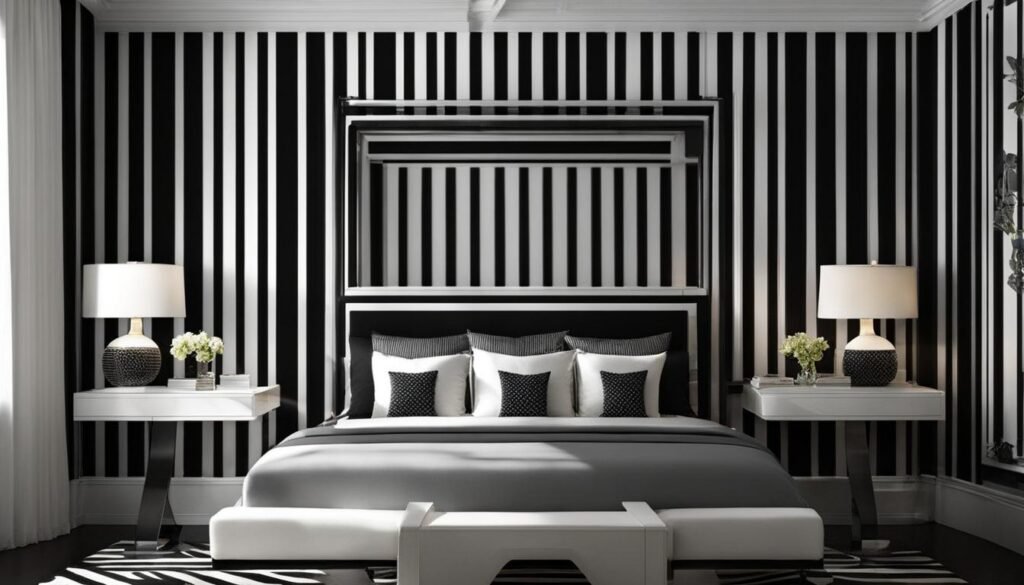 black and white wall paint design