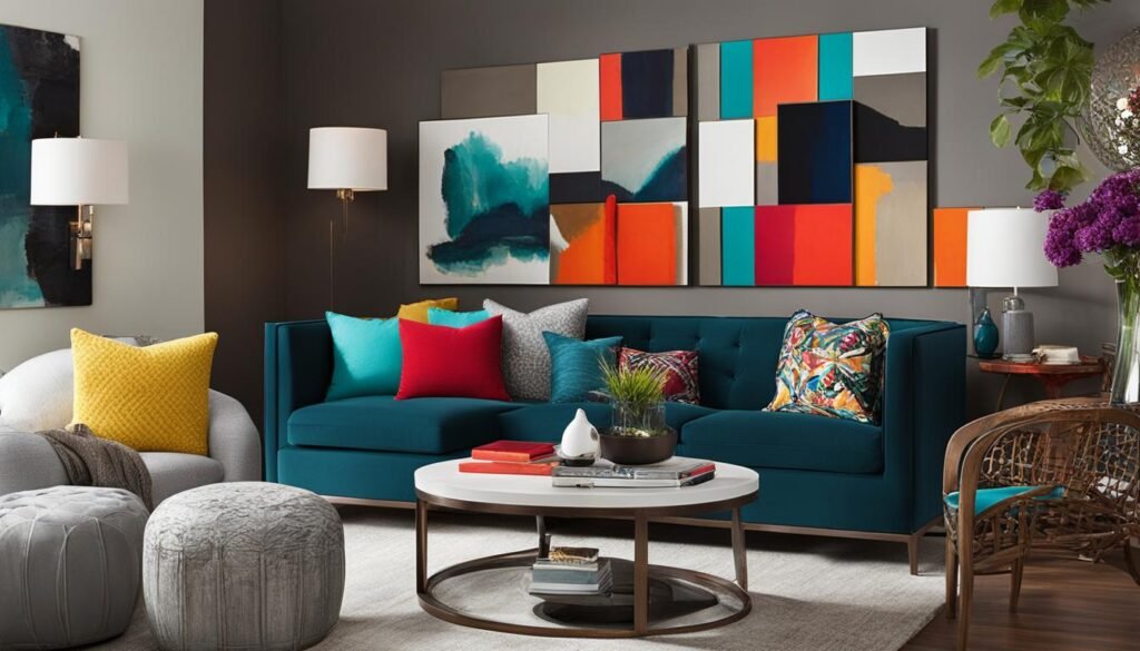 contemporary living room color palette