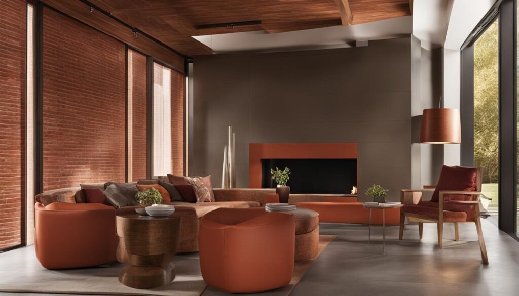contemporary terracotta and brick reds