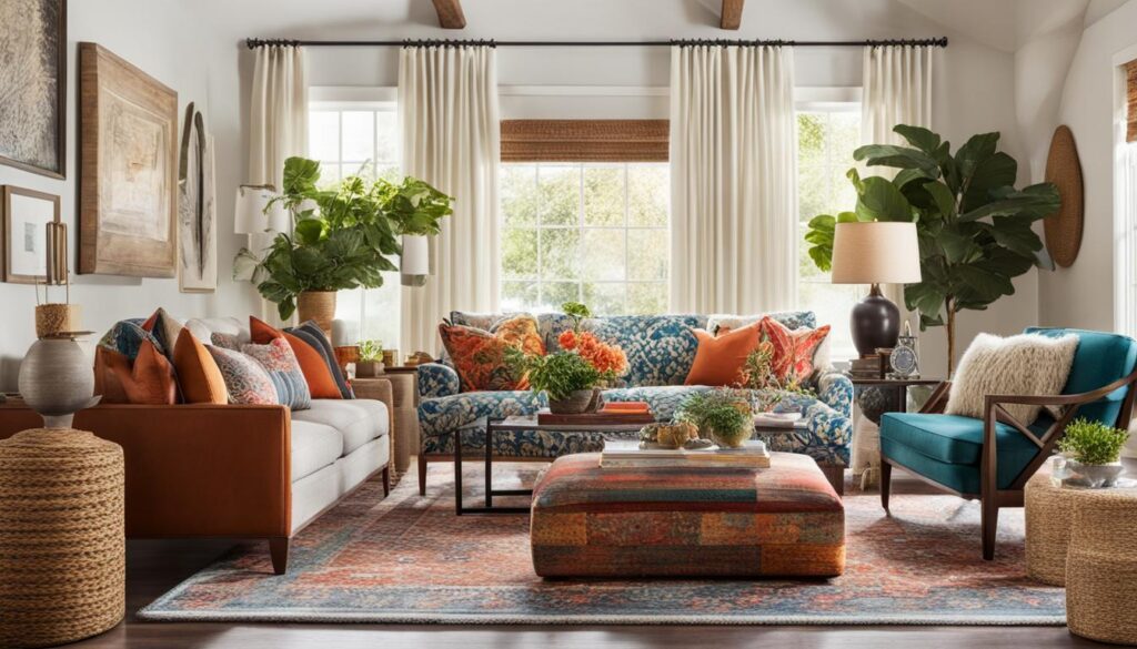 cozy eclectic living room