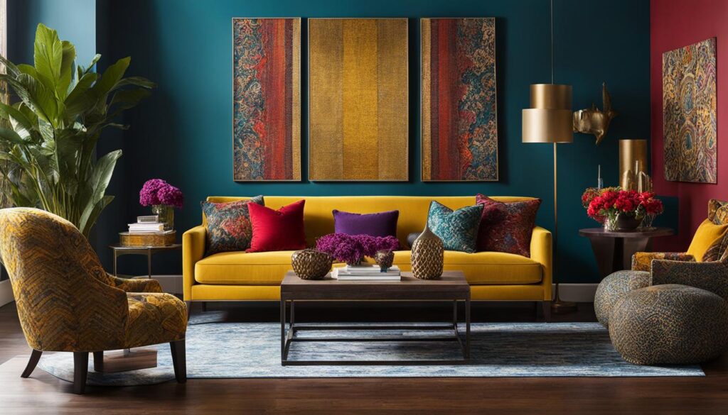 eclectic interior design color palette