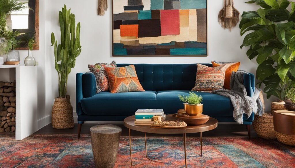 eclectic living room
