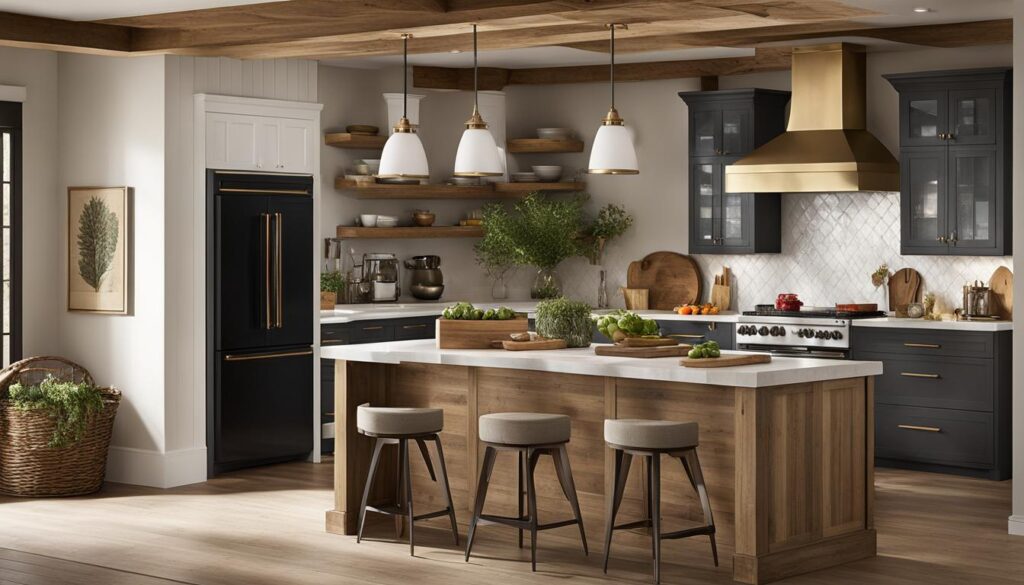 elegant farmhouse style kitchen
