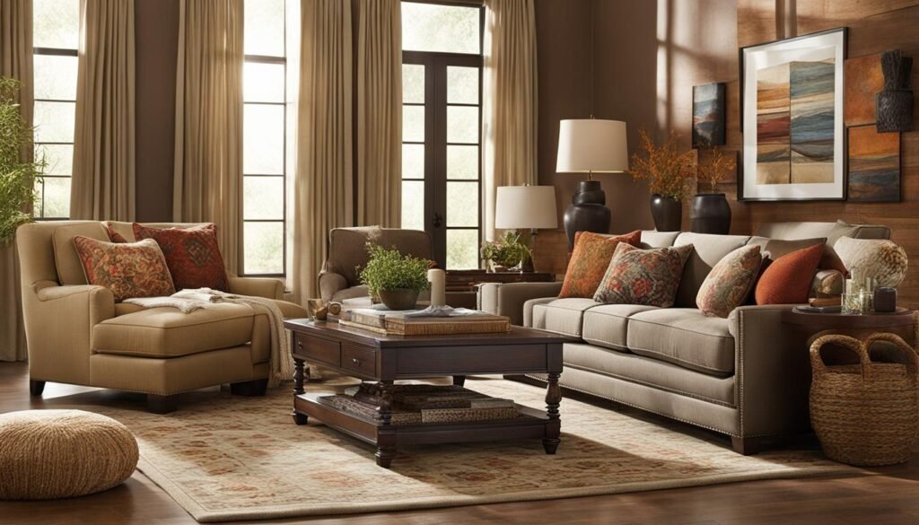 empty living room wall matching furniture
