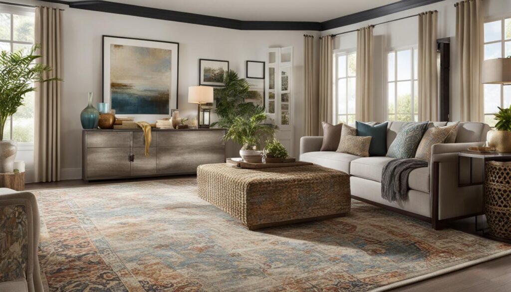 how to choose an area rug size