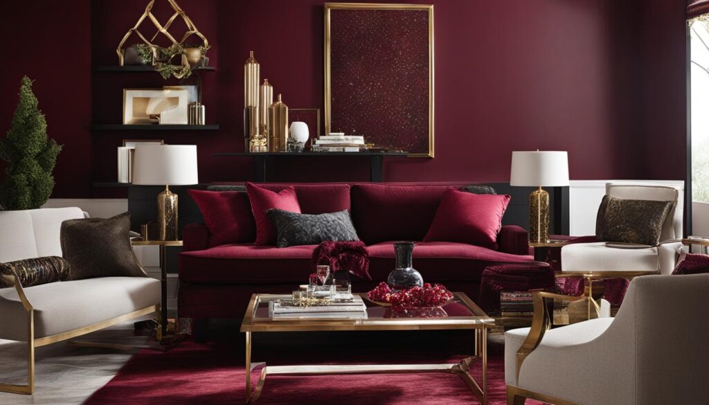 interior design color burgundy