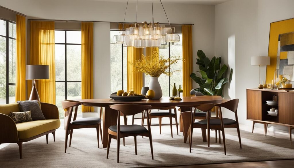 mid century modern dining room