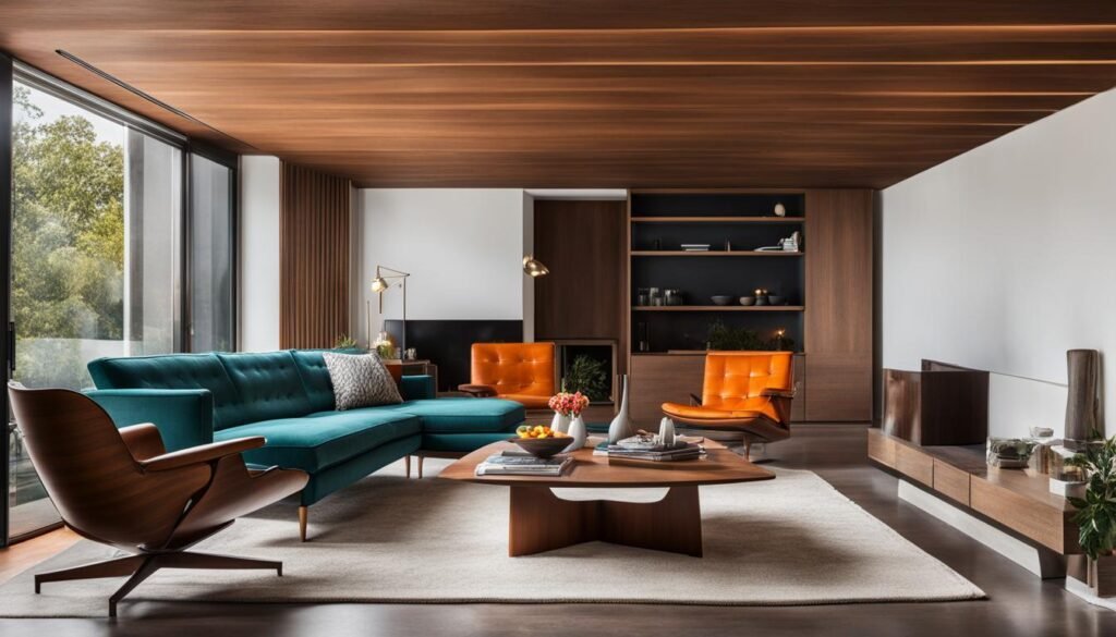 mid century modern interior