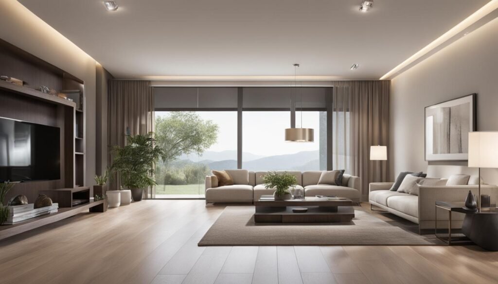 minimalist living room lighting