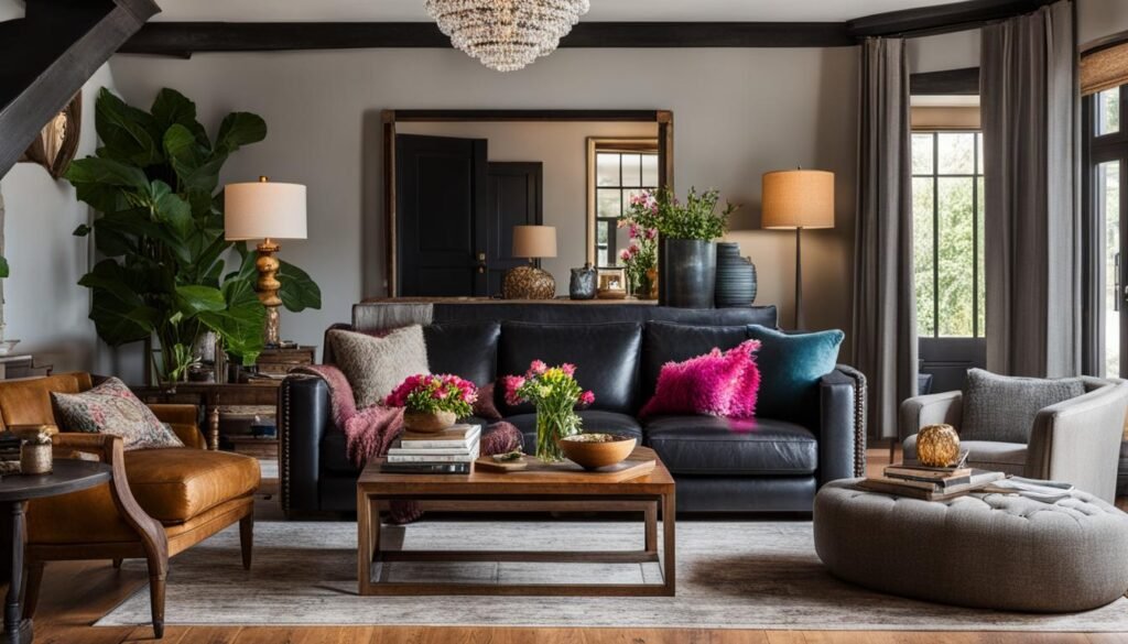 mixed furniture living room