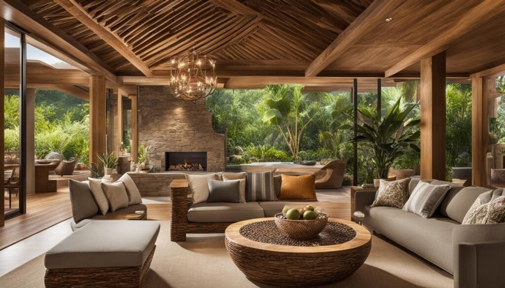 natural materials in biophilic home design