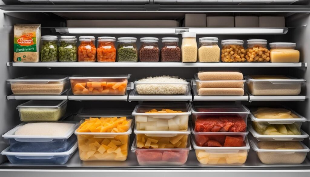 organizing a freezer