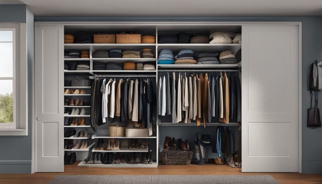 organizing a small closet