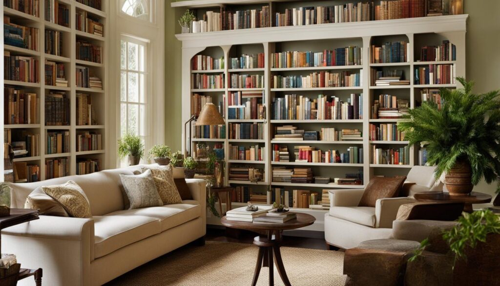 organizing bookshelf