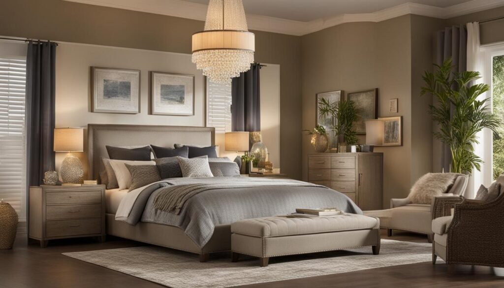 peaceful bedroom lighting