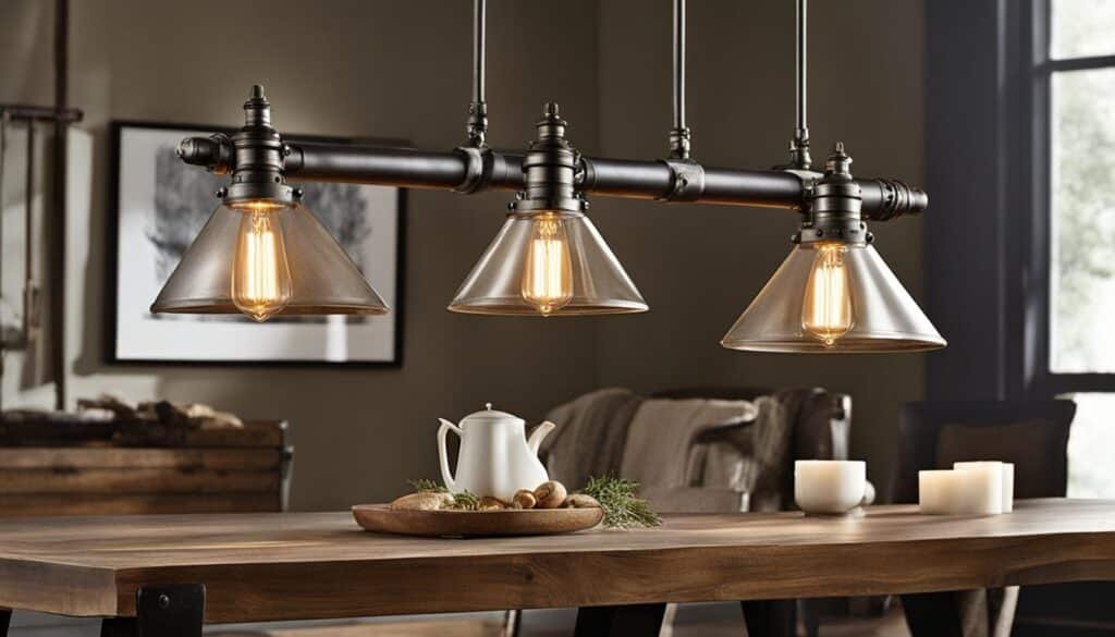 rustic industrial lighting