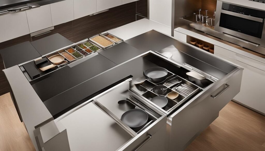 storage in kitchen