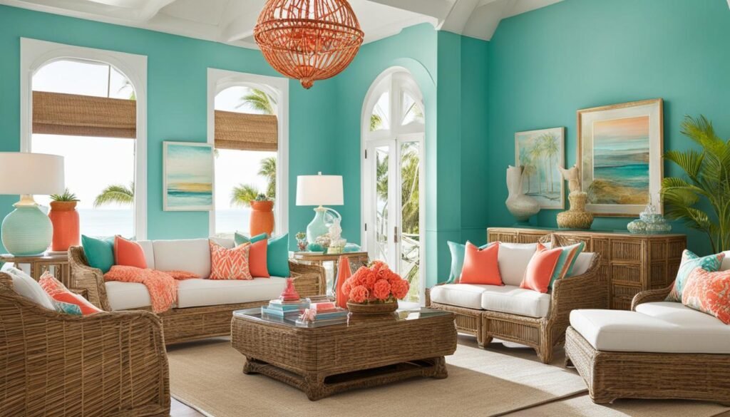 vibrant Palm Beach decor style
